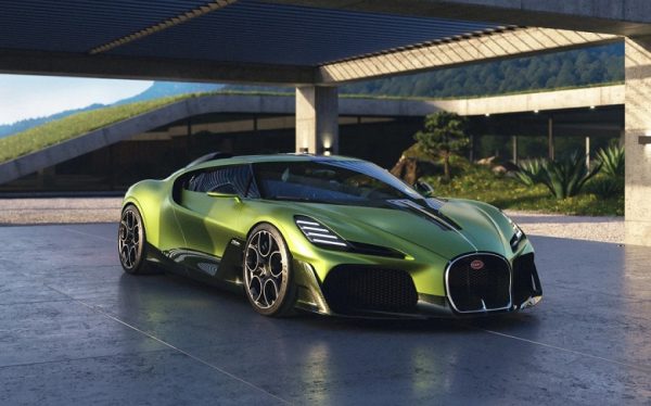 Bugatti представила уникальный гиперкар Brouillard с двигателем W16